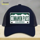 Cinnamon Pass Colorado Novelty License Plate Hat Mesh / Navy