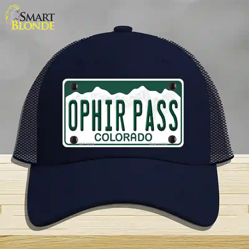 Ophir Pass Colorado Novelty License Plate Hat Mesh / Navy