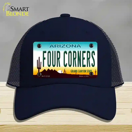 Four Corners Arizona Novelty License Plate Hat Mesh / Navy