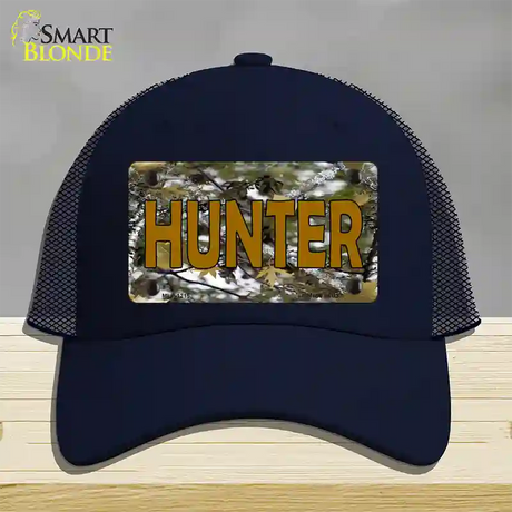 Hunter Camouflage Novelty License Plate Hat Mesh / Navy