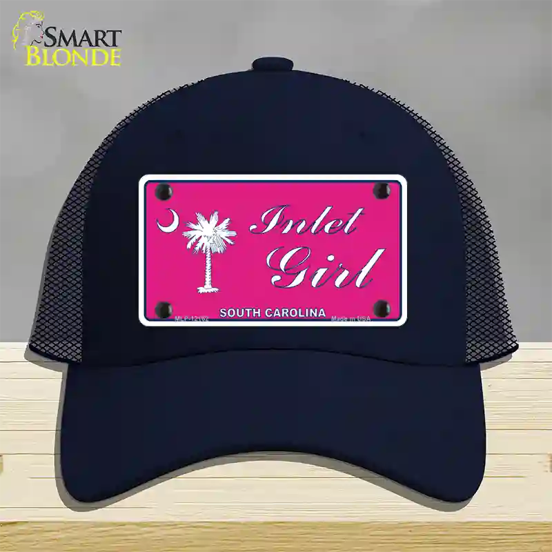 Inlet Girl SC Pink Novelty License Plate Hat Mesh / Navy