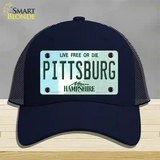 Pittsburg New Hampshire Novelty License Plate Hat Mesh / Navy