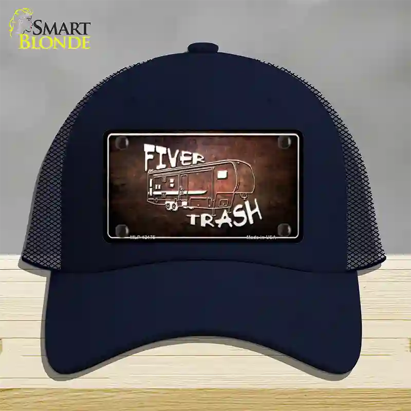 Fiver Trash Novelty License Plate Hat Mesh / Navy