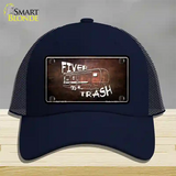 Fiver Trash Novelty License Plate Hat Mesh / Navy