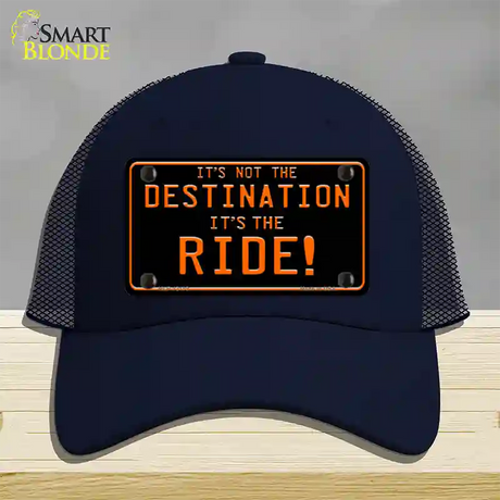 Its Not the Destination Novelty License Plate Hat Mesh / Navy