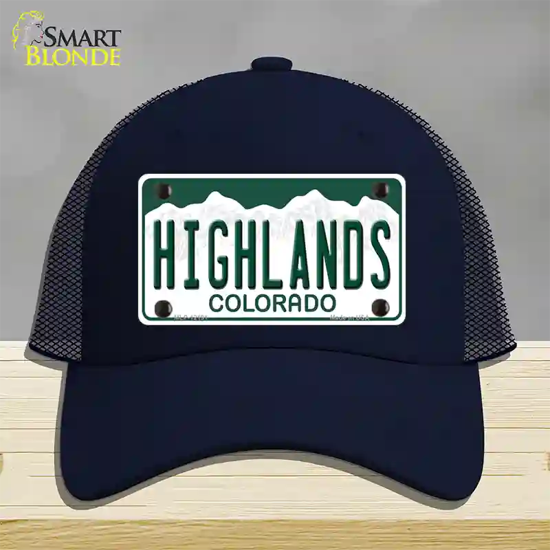 Highlands Colorado Novelty License Plate Hat Mesh / Navy