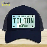 Tilton New Hampshire Novelty License Plate Hat Mesh / Navy