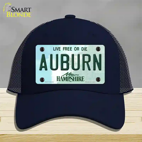 Auburn New Hampshire Novelty License Plate Hat Mesh / Navy