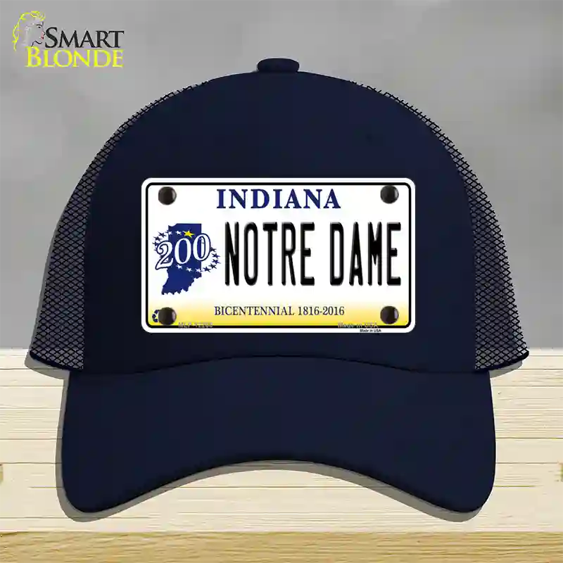 Notre Dame Indiana Novelty License Plate Hat Mesh / Navy