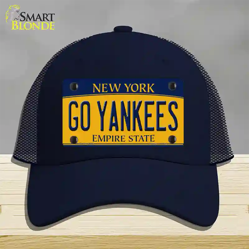 Go Yankees New York Novelty License Plate Hat Mesh / Navy