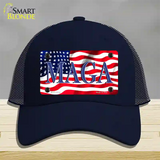 MAGA Flag Novelty License Plate Hat Mesh / Navy