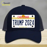 Trump 2024 California Novelty License Plate Hat Mesh / Navy