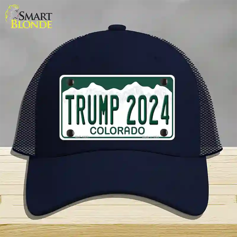 Trump 2024 Colorado Novelty License Plate Hat Mesh / Navy