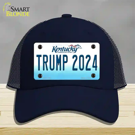 Trump 2024 Kentucky Novelty License Plate Hat Mesh / Navy