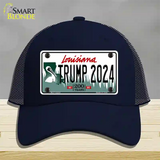 Trump 2024 Louisiana Novelty License Plate Hat Mesh / Navy