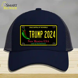 Trump 2024 New Mexico Novelty License Plate Hat Mesh / Navy