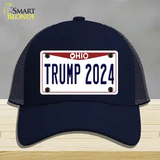 Trump 2024 Ohio Novelty License Plate Hat Mesh / Navy