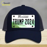 Trump 2024 Tennessee Novelty License Plate Hat Mesh / Navy