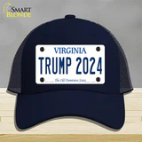 Trump 2024 Virginia Novelty License Plate Hat Mesh / Navy