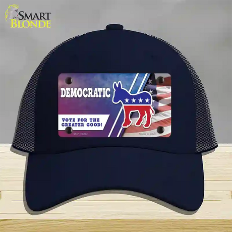 Democratic Vote for Greater Good Novelty License Plate Hat Mesh / Navy