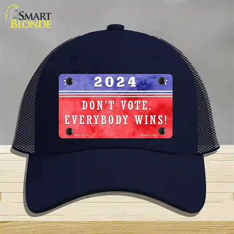 Dont Vote Everyone Wins 2020 Novelty License Plate Hat Mesh / Navy