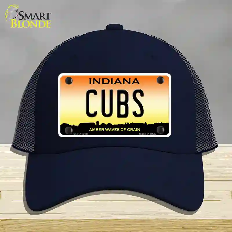 Cubs Indiana Novelty License Plate Hat Mesh / Navy