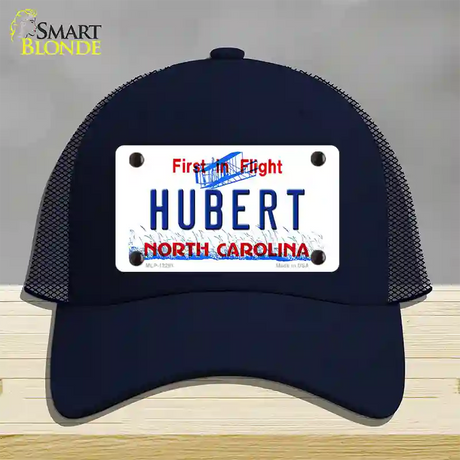 North Carolina Hubert Novelty License Plate Hat Mesh / Navy