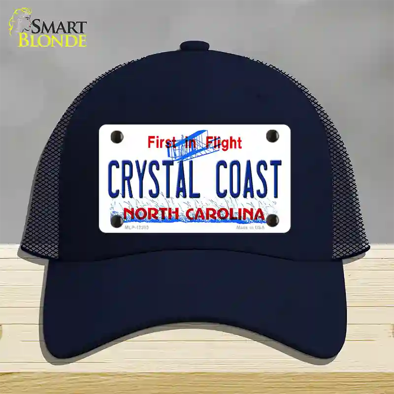 North Carolina Crystal Coast Novelty License Plate Hat Mesh / Navy