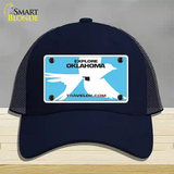 Oklahoma Travel Blank Novelty License Plate Hat Mesh / Navy