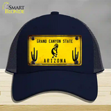 Arizona Kokopelli Yellow Novelty License Plate Hat Mesh / Navy