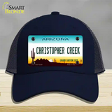 Christopher Creek Arizona Novelty License Plate Hat Mesh / Navy