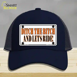 Ditch The Bitch Novelty License Plate Hat Mesh / Navy