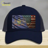 Pennsylvania/American Flag Novelty License Plate Hat Mesh / Navy