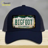 Bigfoot Colorado Rusty Novelty License Plate Hat Mesh / Navy