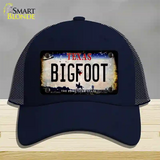 Bigfoot Texas Novelty License Plate Hat Mesh / Navy