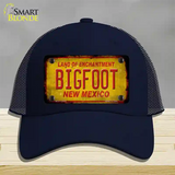 Bigfoot New Mexico Novelty License Plate Hat Mesh / Navy