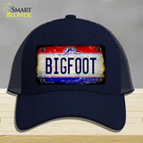 Bigfoot Ohio Novelty License Plate Hat Mesh / Navy