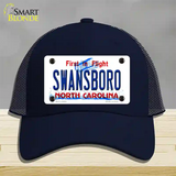 Swansboro North Carolina Novelty License Plate Hat Mesh / Navy