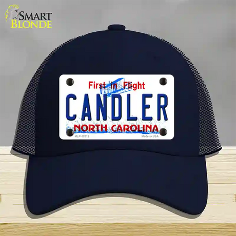 Candler North Carolina Novelty License Plate Hat Mesh / Navy