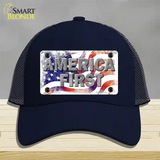 America First Novelty License Plate Hat Mesh / Navy