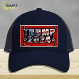 Trump 2024 Flag Novelty License Plate Hat Mesh / Navy