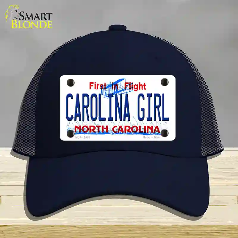 Carolina Girl North Carolina Novelty License Plate Hat Mesh / Navy