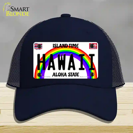 Hawaii Novelty License Plate Hat Mesh / Navy