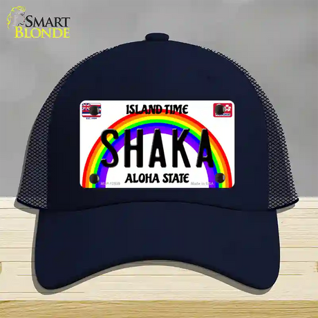 Shaka Hawaii Novelty License Plate Hat Mesh / Navy