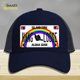 Hang Loose Hawaii Novelty License Plate Hat Mesh / Navy