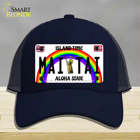 Mai Tai Hawaii Novelty License Plate Hat Mesh / Navy