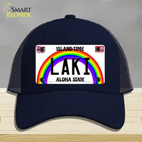 Laki Hawaii Novelty License Plate Hat Mesh / Navy