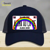 Aloha Au La Oe Hawaii Novelty License Plate Hat Mesh / Navy