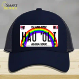 Hau Oli Hawaii Novelty License Plate Hat Mesh / Navy