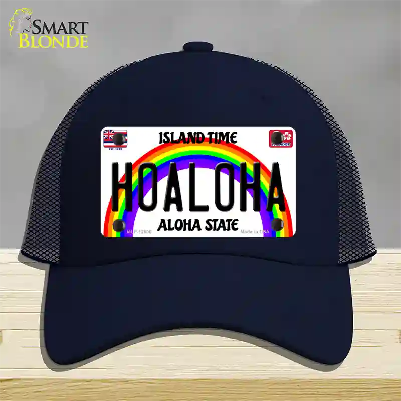 Hoaloha Hawaii Novelty License Plate Hat Mesh / Navy